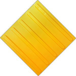Тактильная полиуретановая плитка полоса цвет желтый
