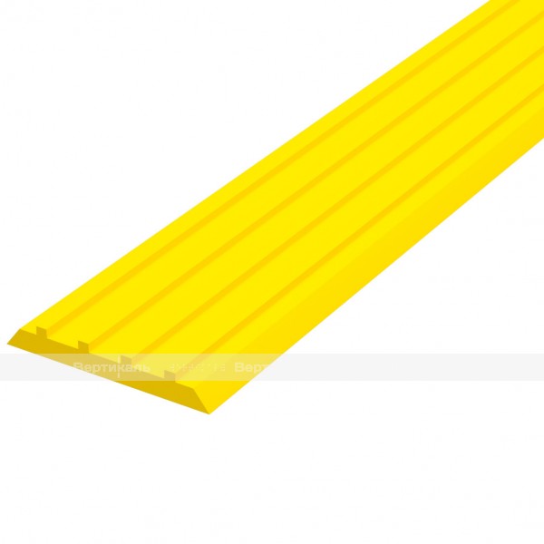 Лента тактильная направляющая, ВхШхГ 3х29х1000, материал - ПВХ, желтого цвета – фото № 1