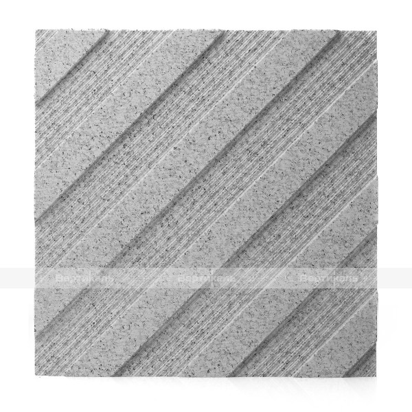 Плитка тактильная (смена направления движения, диагональ), 300х300х30, гранит, серый – фото № 1