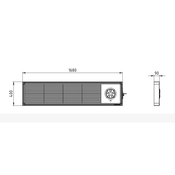 Визуально-акустическое табло с разрешением 32х128, подключена акустическая система 1х10 Вт ПДУ, датчик температуры, 1680 x 400мм – фото № 2