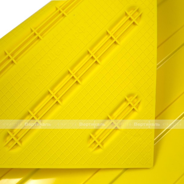Плитка тактильная (смена направления движения, диагональ) 500х500х4, ПУ, желтый – фото № 3