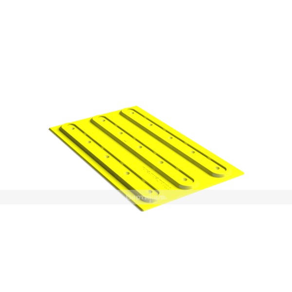 Основа для плитки, контрастная, (направление движения, зона получения услуг), 180х300, PU, желтый – фото № 1