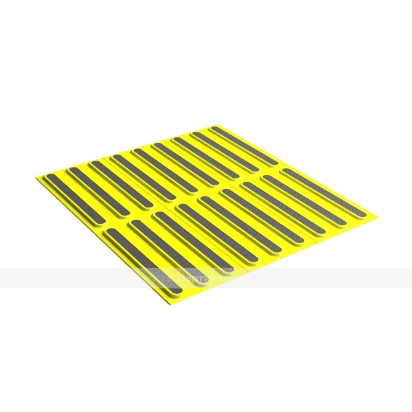 Плитка тактильная (направление движения, зона получения услуг) 540x600х6, KM, желтый/черный – фото № 1