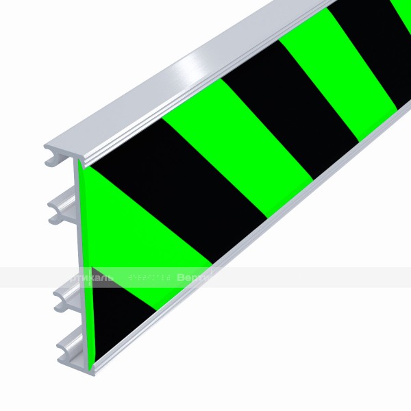 Разметка линейная фотолюм, шириной 50мм, антивандал в AL профиле, цветография «Зебра» – фото № 1