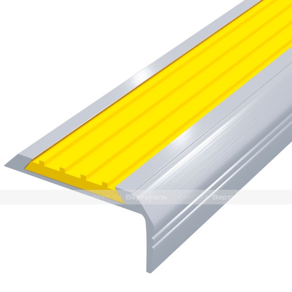 Лента противоскользящая, материал - ПВХ, в AL профиле шириной 40 мм, цвет - желтый – фото № 1