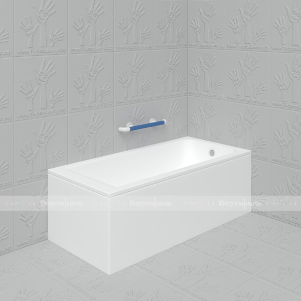 Поручень для туалета и ванной комнаты, настенный, опорный, прямой, с кронштейнами, М3, AL/PVC, kit комплект – фото № 2
