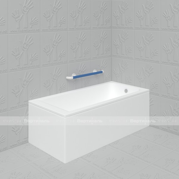 Поручень для туалета и ванной комнаты, настенный, опорный, прямой, с кронштейнами, М5, AL/PVC, kit комплект – фото № 2