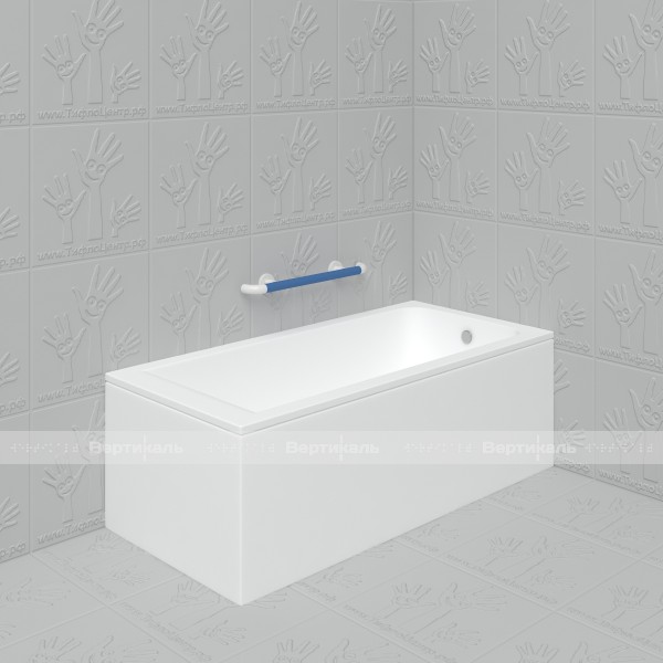 Поручень для туалета и ванной комнаты, настенный, опорный, прямой, с кронштейнами, М7, AL/PVC, kit комплект – фото № 2