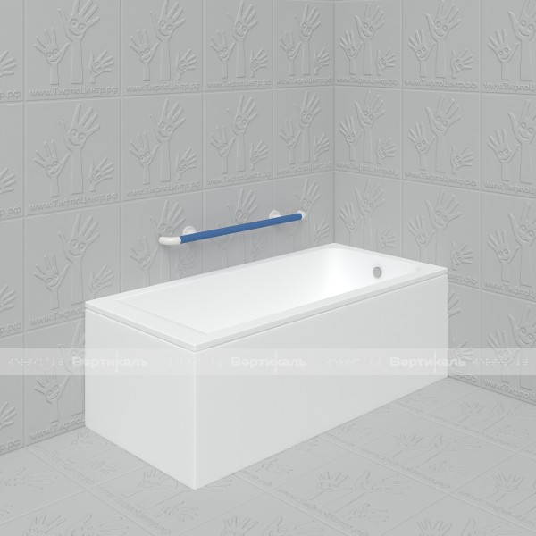 Поручень для туалета и ванной комнаты, настенный, опорный, прямой, с кронштейнами, М1, AL/PVC, kit комплект – фото № 2