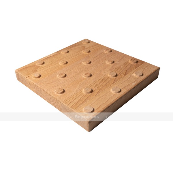 Плитка тактильная (непреодолимое препятствие, конусы шахматные), 35х300х300, деревянная – фото № 2