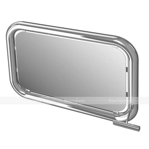 Зеркало поворотное, для МГН, травмобезопасное, нержавеющая сталь, 400х600 мм – фото № 1