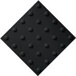 Тактильная полиуретановая плитка конус черный цвет