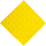 Тактильная полиуретановая плитка конус цвет желтый