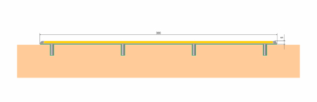 Пример установки тактильной полосы из Al и ПВХ