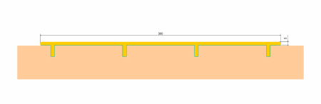 Пример установки тактильной полосы из ПВХ