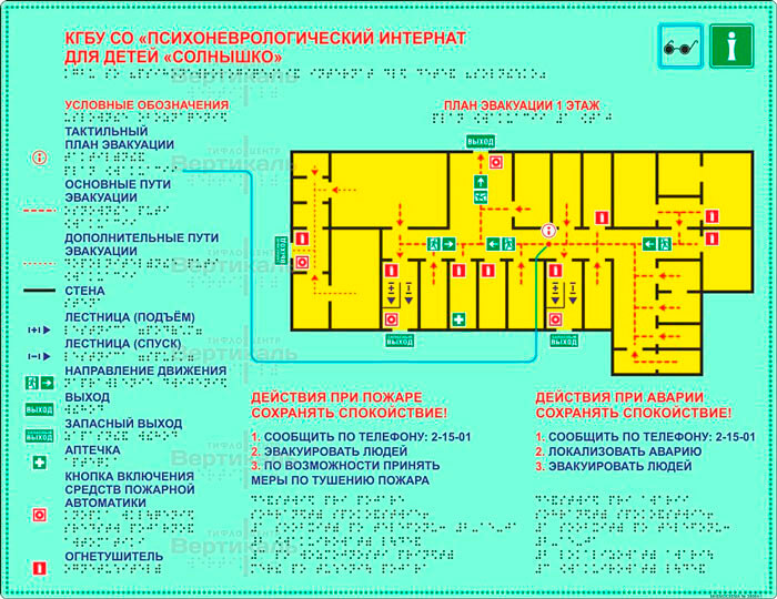 Тактильный план эвакуации