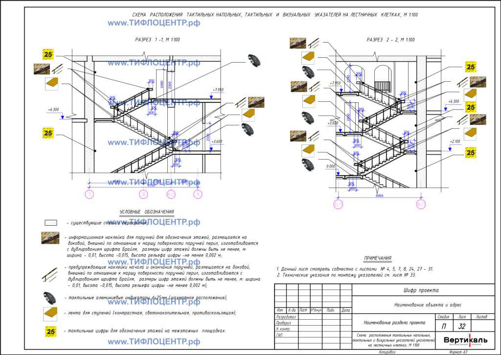 Проектирование лестниц и поручней для МГН