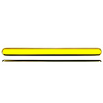 Комбинированный тактильный индикатор, алюминий + полиуретан, желтый, 290x34x4 мм