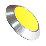 Комбинированный тактильный индикатор, алюминий + полиуретан, желтый, 34x34x4 мм