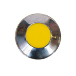 Комбинированный тактильный индикатор из стали + полистерол, желтый, КТ 04 D25х5 I-0(AISI304-PL) 25x14x5мм