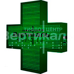 Световой информационный маяк в виде креста с датчиком температуры зеленого свечения