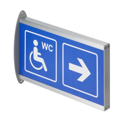 Флаговый настенный указатель «Доступный туалет для инвалидов»