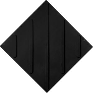 Тактильная полиуретановая плитка диагональ черный цвет