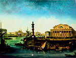 Тактильный картина Вид на Биржу и Адмиралтейство от Петропавловской крепости
