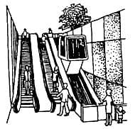 Передвижение в объекты, расположенные в подземном уровне здания, с помощью наклонного подъемника