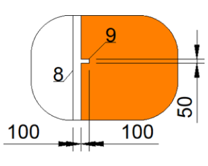 Разметка теннисного корта (узел «А»)
