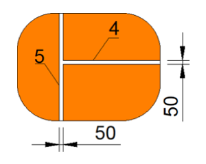 Разметка теннисного корта (узел «Б»)
