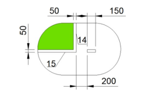Разметка игровой площадки для волейбола (узел «Б»)