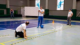 Команда Тифлоцентра «Вертикаль» по голболу(goalball)