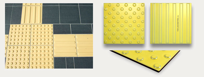 Новые модели керамической тактильной плитки с высотой тактильного рифа 4 мм