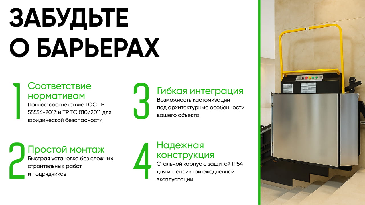 Электрические наклонные подъемники – эффективное решение для создания доступной среды на лестницах
