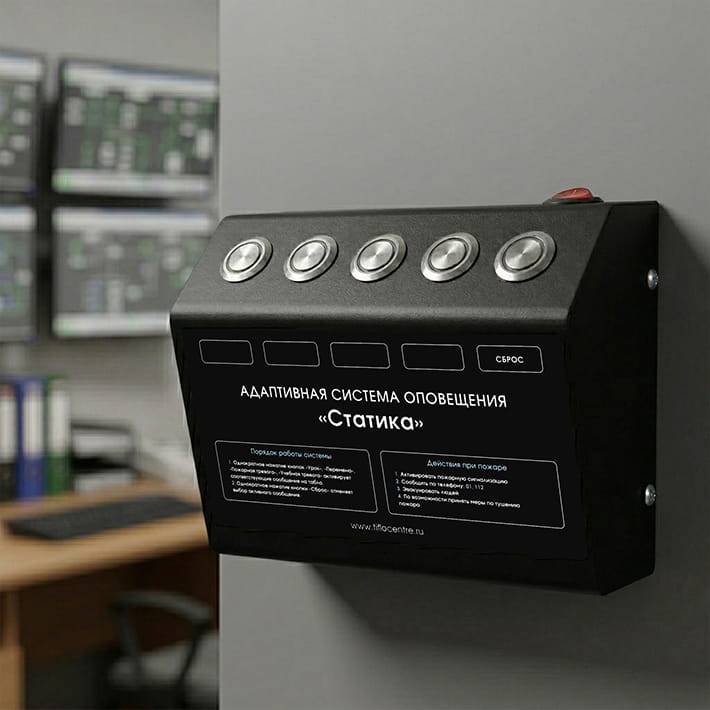 Адаптивная система оповещения «Статика» на объекте