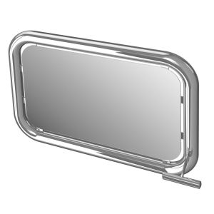 Антивандальное зеркало с поворотным механизмом (передвижное) и настенным креплением для инвалидов всех категорий. Доставка по регионам РФ.