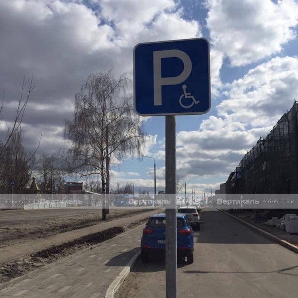 Дорожный знак 6.4.17д "Парковка для инвалидов", 700х700 – фото № 2