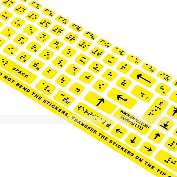 Набор тактильных наклеек для маркировки Брайлем, английский язык, 100 x 350мм – фото № 2