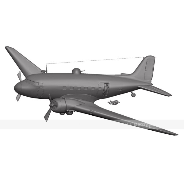 Картина 3D «Самолет ЛИ-2», тактильная – фото № 1