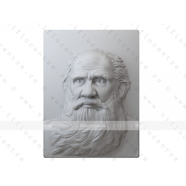 Портрет 3D Писатель Толстой Л.Н., тактильный – фото № 2