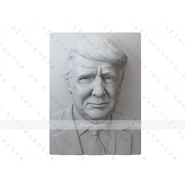 Портрет 3D Президент США Дональд Трамп., тактильный – фото № 2