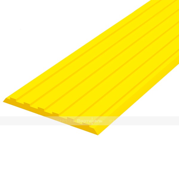 Лента тактильная, направляющая, ВхШхГ 3х50х1000, материал - ПВХ, желтого цвета – фото № 1