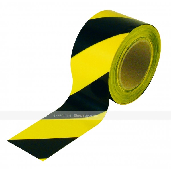 Лента для контрастной маркировки защитного экрана для магазинов чёрно-жёлтого цвета, 50 мм – фото № 1