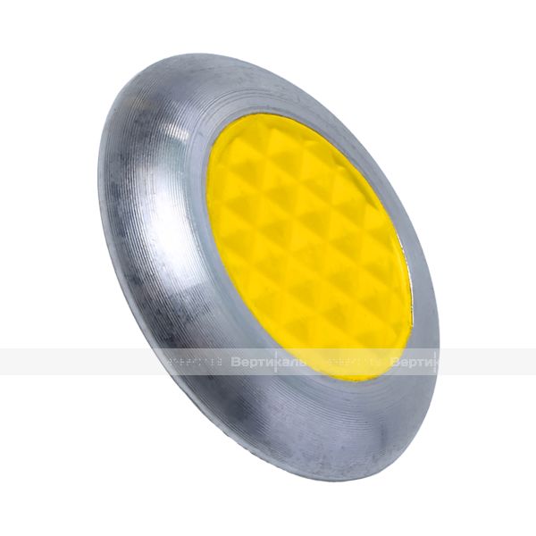 Конус комбинированный, с противоскользящей вставкой, М1, без штифта, D35x35, H-5мм, I-0мм, AL/PL, желтый (преодолимое препятствие, непреодолимое препятствие) – фото № 1