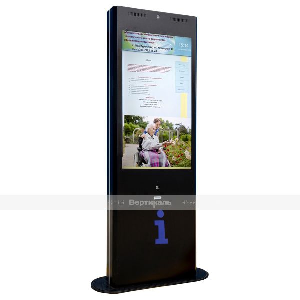 Терминал информационный «INFO-VERT-1(43)V», сенсорный, со стандартным ПО, с ИБП, М3 – фото № 1