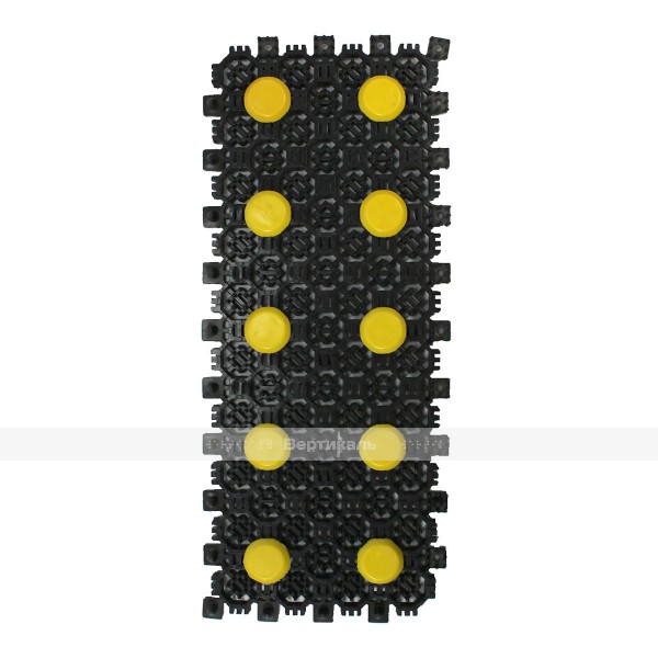 Черный «ТифлоПол-10» модуль с желтыми интегрированными индикаторами, 120х300 мм – фото № 1
