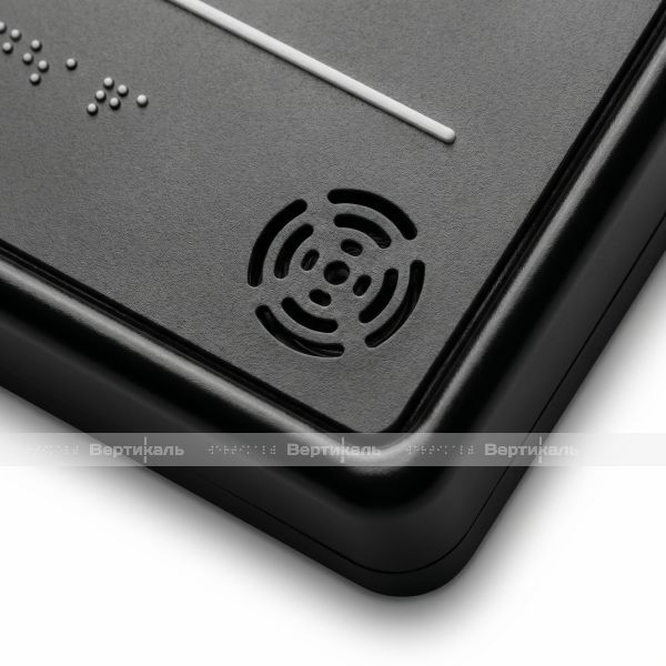 Табличка тактильно-звуковая комплексная, с датчиком движения, черного цвета, 150x300x25 мм – фото № 4