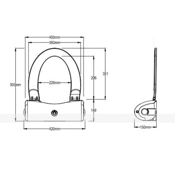Сиденье гигиеническое для унитаза, с сенсорной кнопкой для автоматической смены одноразовой накладки (комплект), ABS пластик, белое – фото № 3