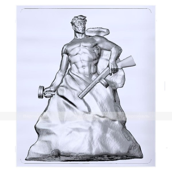 Картина 3D скульптуры «Стоять насмерть», тактильная – фото № 3